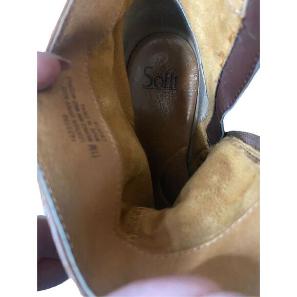 Sofft Leather Brown Wedge Booties - Picture 8 of 8